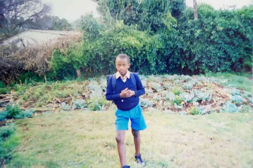 Kenyan Primary School Boy wearing a Short